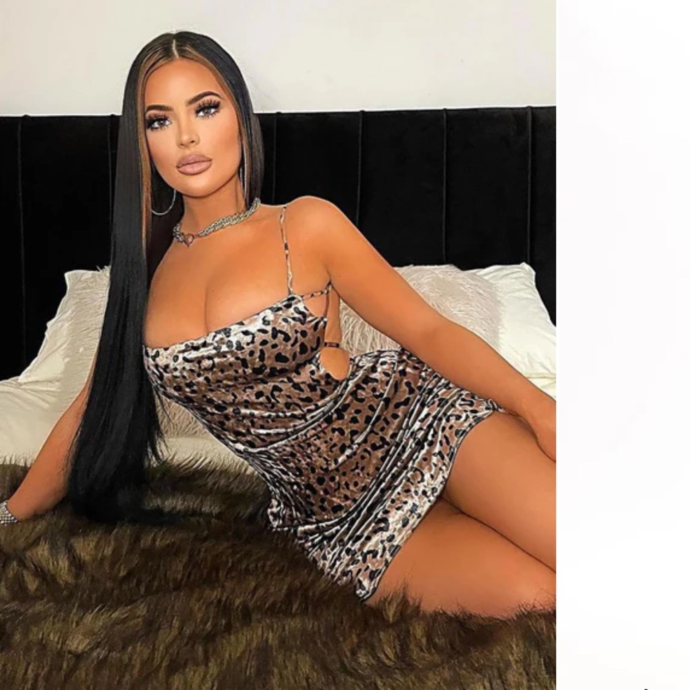 Fashion Nova Brown Leopard Print Dress